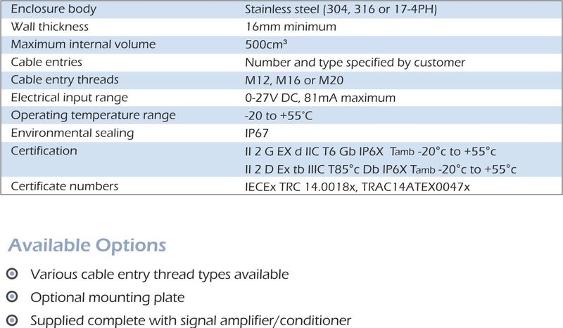 atex enclosure specification